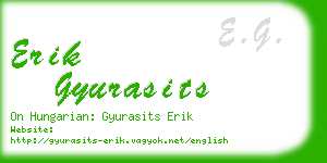 erik gyurasits business card